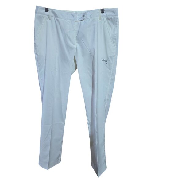 Puma Pants - Puma Off White Solid Tech Pants Dry Cell